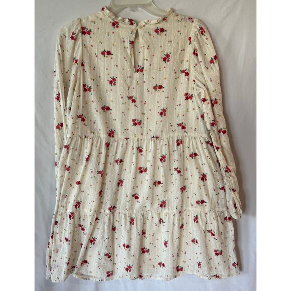 Cat & Jack Girls XL Floral Knee Length Dress Long Sleeve Multicolor Holiday - Picture 2 of 8